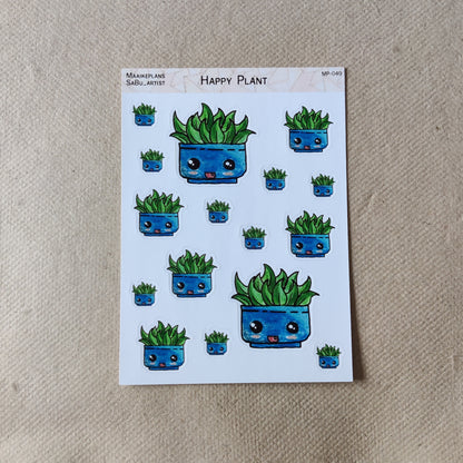 Happy plants sticker sheet