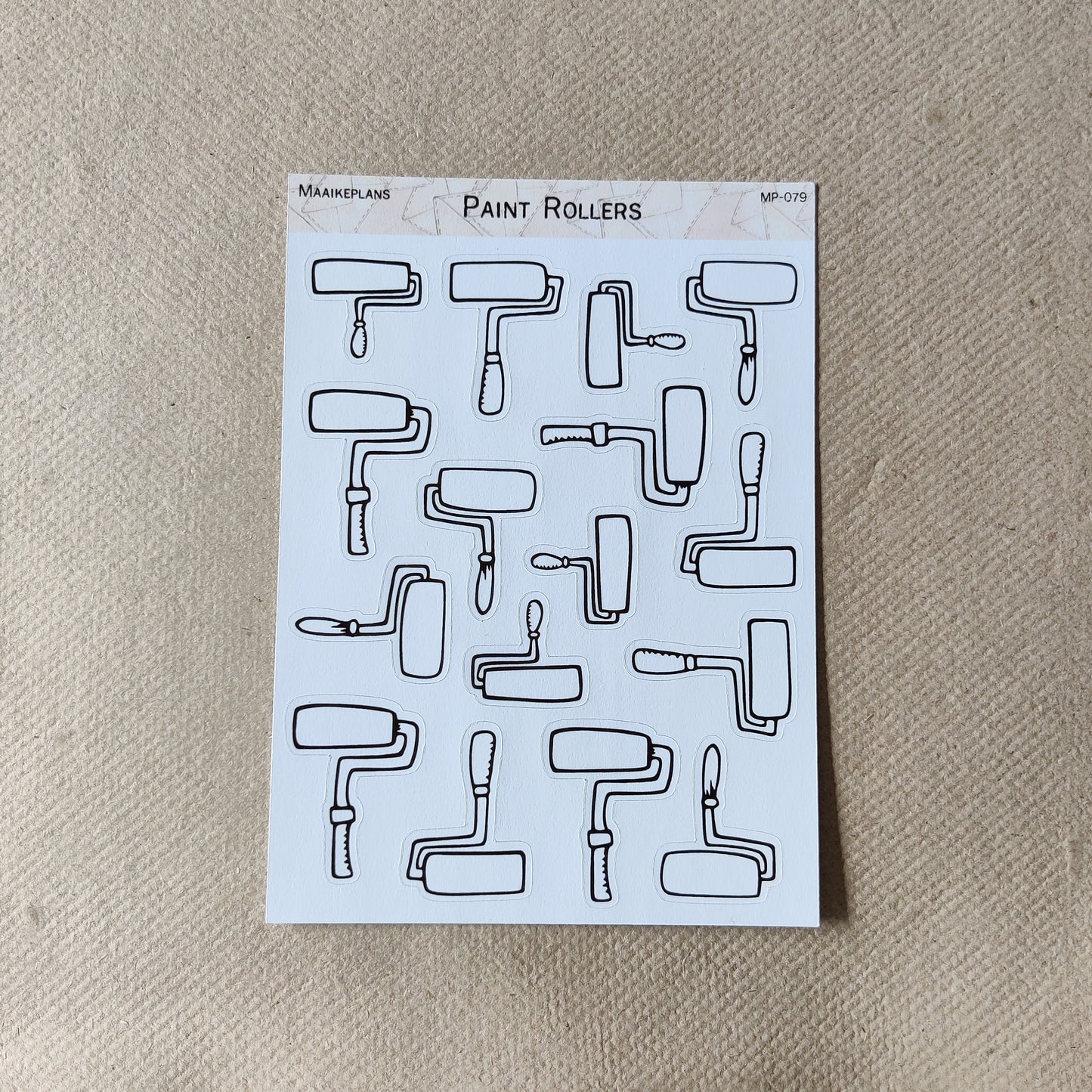 Paint roller sticker sheet