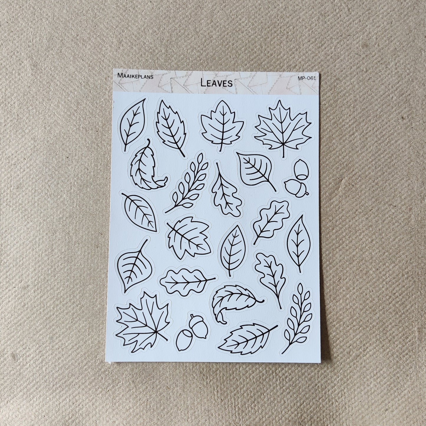 Autumn leaves sticker sheet