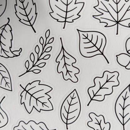 Autumn leaves sticker sheet