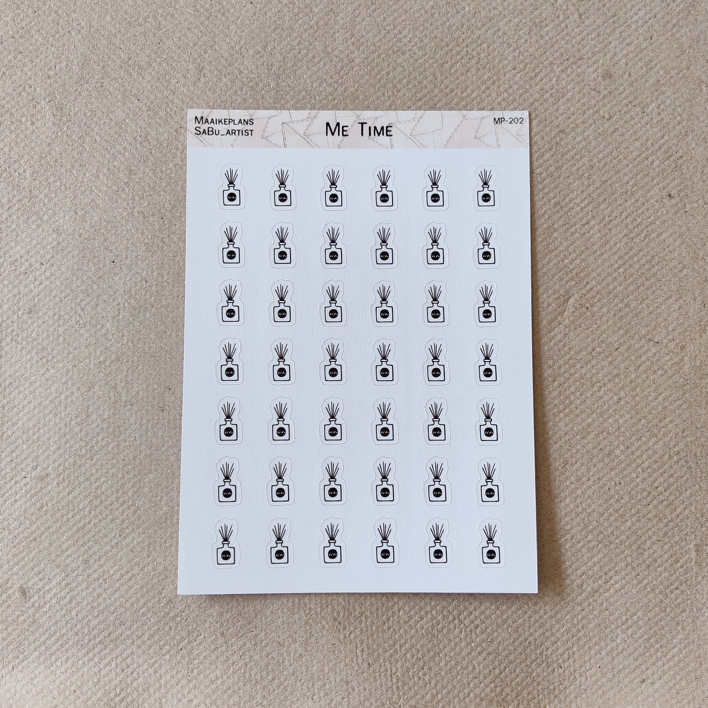 Fragrance stick icons sticker sheet