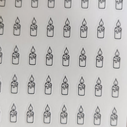 Candles icons sticker sheet