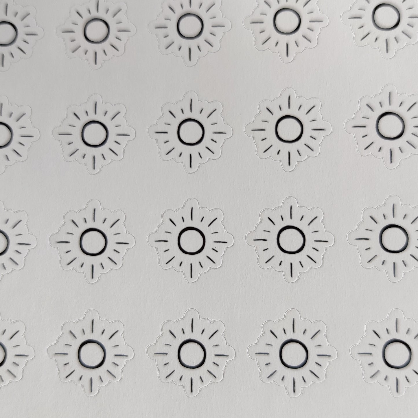 Sun icons sticker sheet