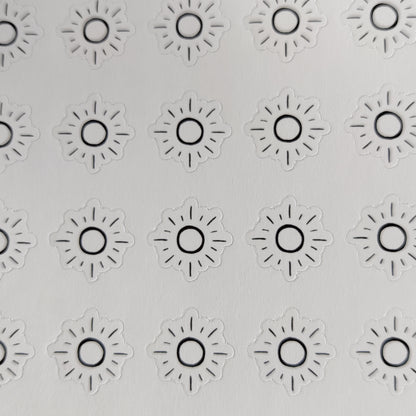 Sun icons sticker sheet
