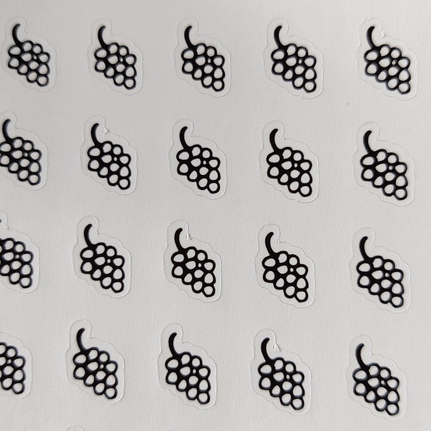 Grapes icons sticker sheet