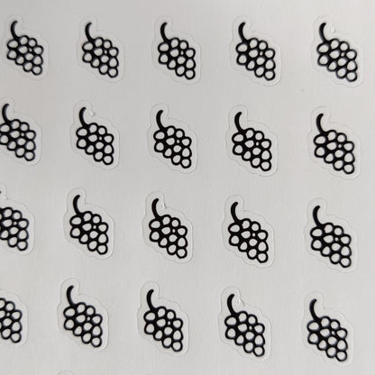 Grapes icons sticker sheet
