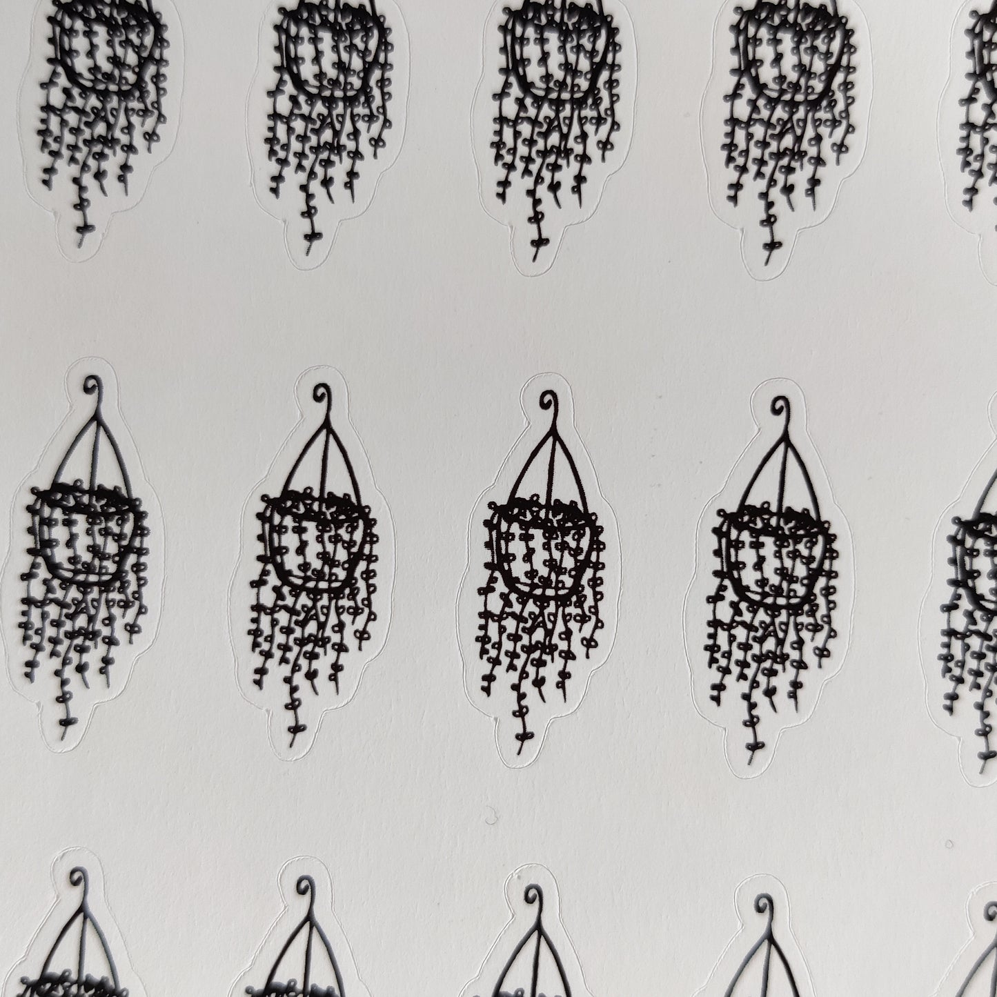 Hanging plant icons sticker sheet