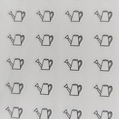 Watering can icons sticker sheet