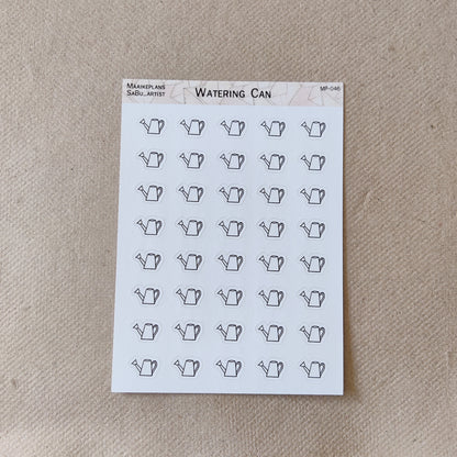 Watering can icons sticker sheet