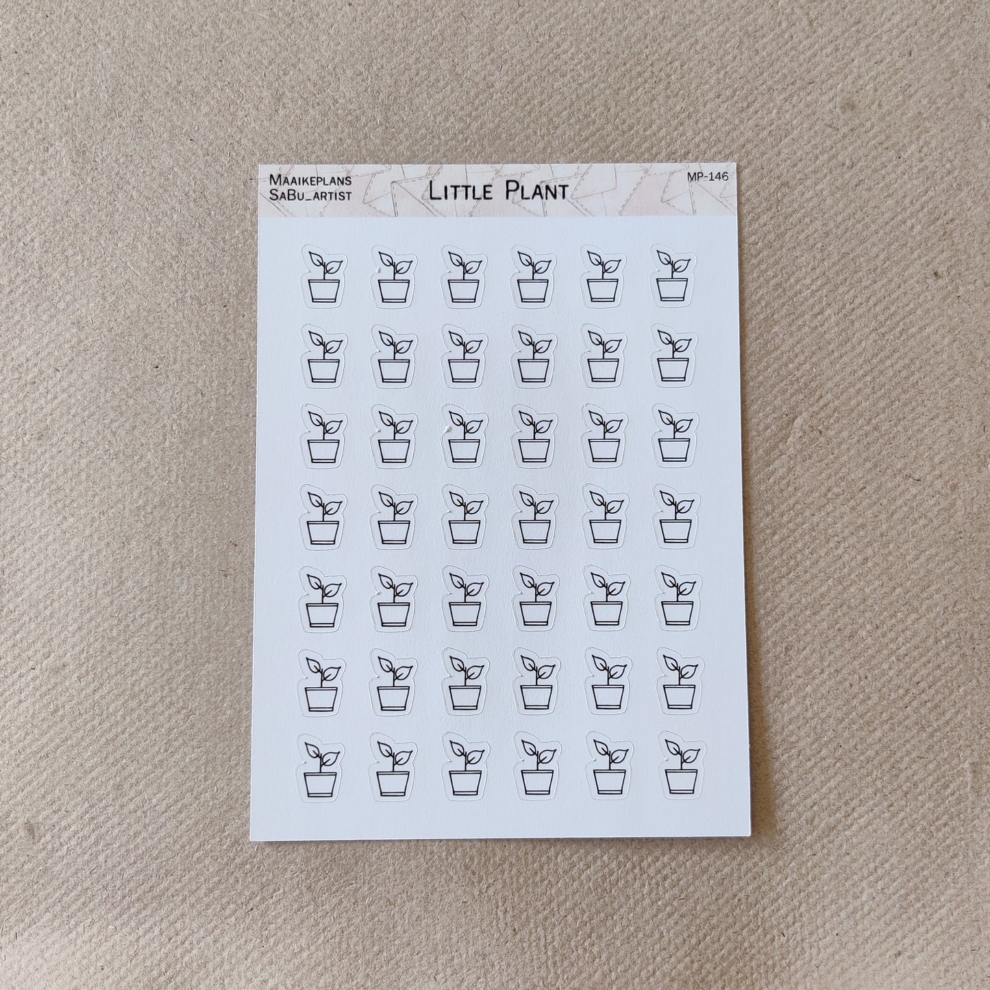 Plant icons sticker sheet