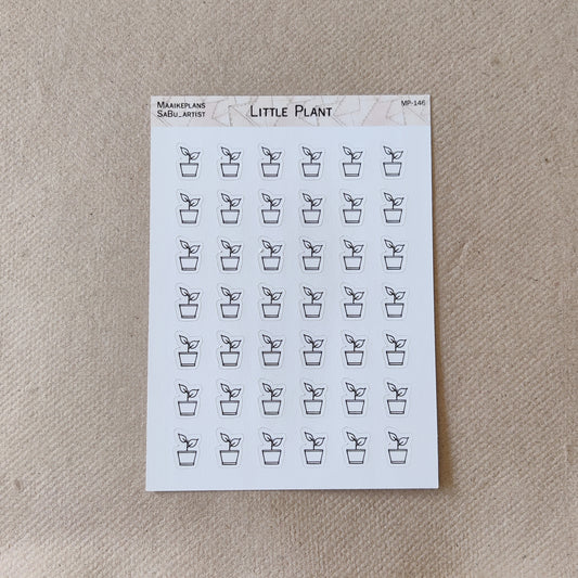 Plant icons sticker sheet