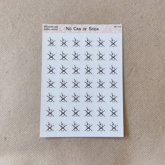 Blikje frisdrank X icons stickervel