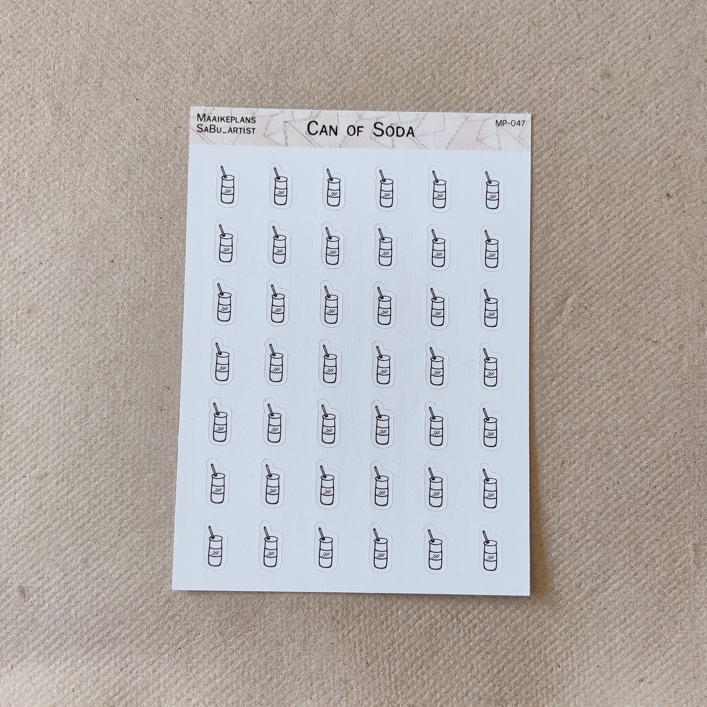 Soda Can Icons Sticker Sheet