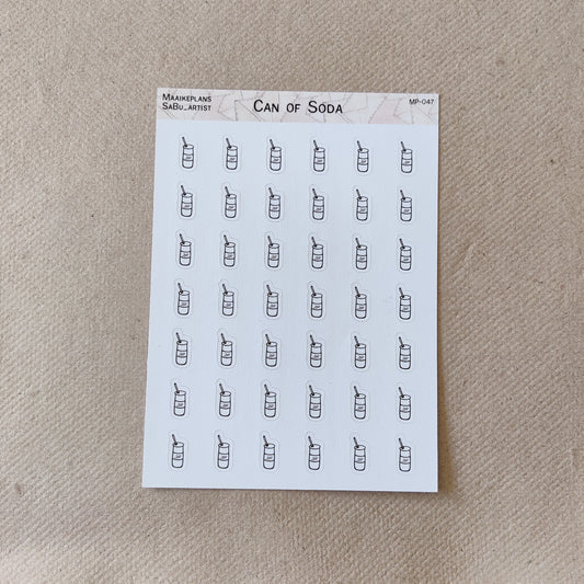 Blikje frisdrank icons stickervel