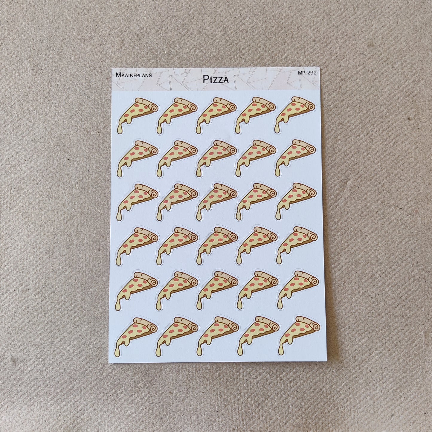 Pizza icons sticker sheet