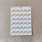 Pizza icons sticker sheet