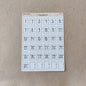 Numbers 1 - 31 sticker sheet