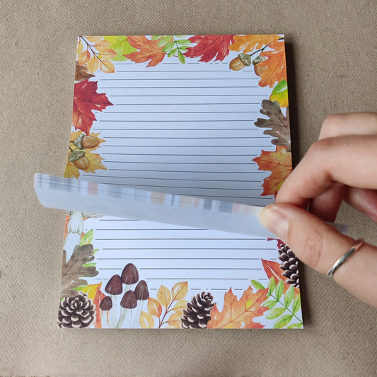 Herfst notitieblok | Gelinieerd