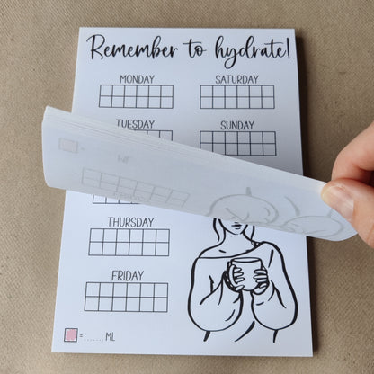 Remember to hydrate notitieblok | Habit tracker | A5 notepad