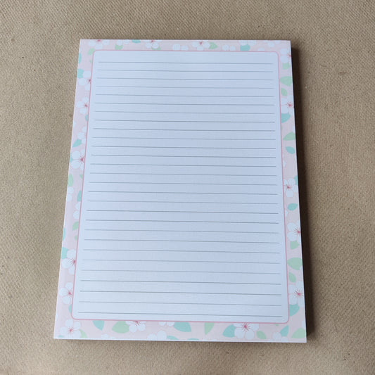 Gelinieerd Notitieblok | Kersenbloesem Print  | Notities | Braindump Kladblok