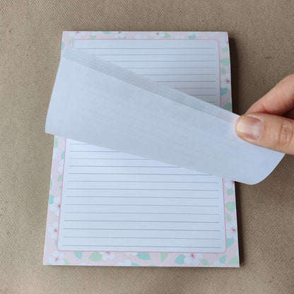 Gelinieerd Notitieblok | Kersenbloesem Print  | Notities | Braindump Kladblok