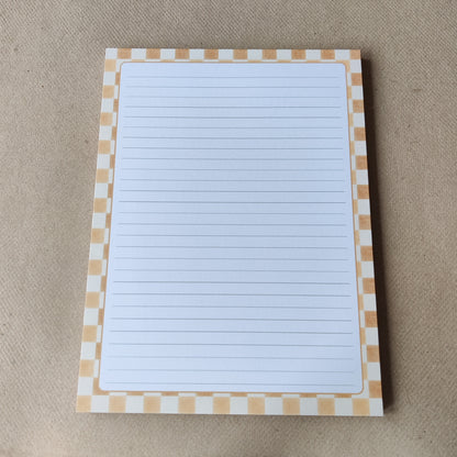 Gelinieerd Notitieblok | Geel Ruit Print