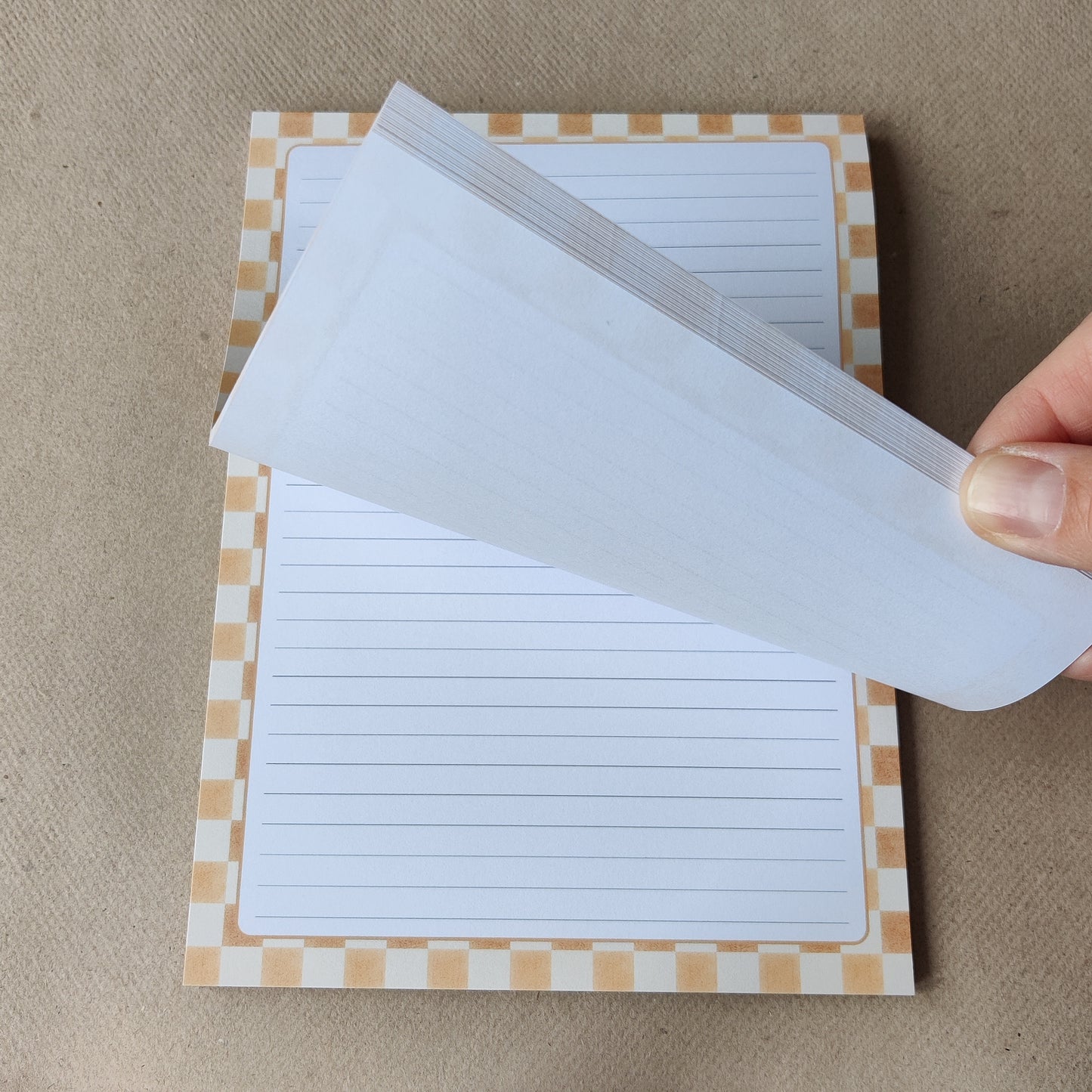 Gelinieerd Notitieblok | Geel Ruit Print