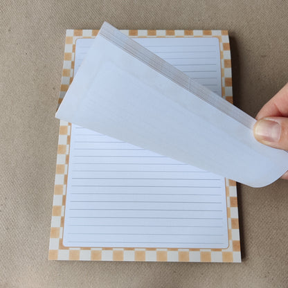 Gelinieerd Notitieblok | Geel Ruit Print