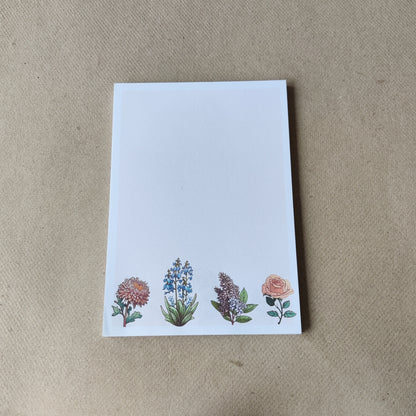 Blanco notitieblok A6 - Floral