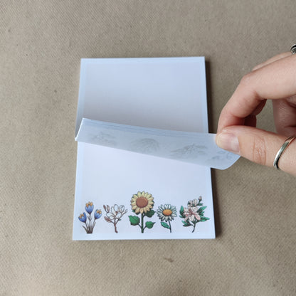 Blanco notitieblok A6 - Floral