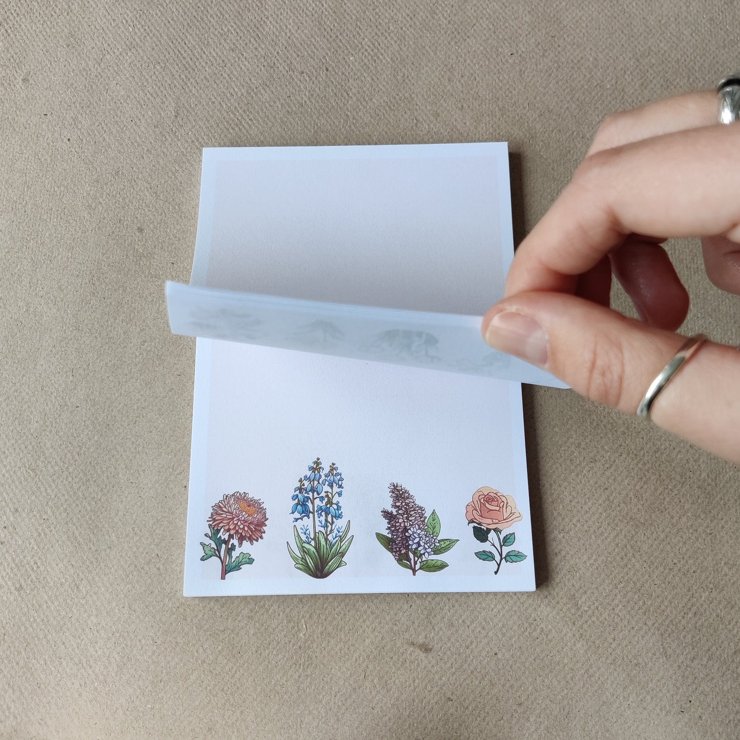 Blanco notitieblok A6 - Floral