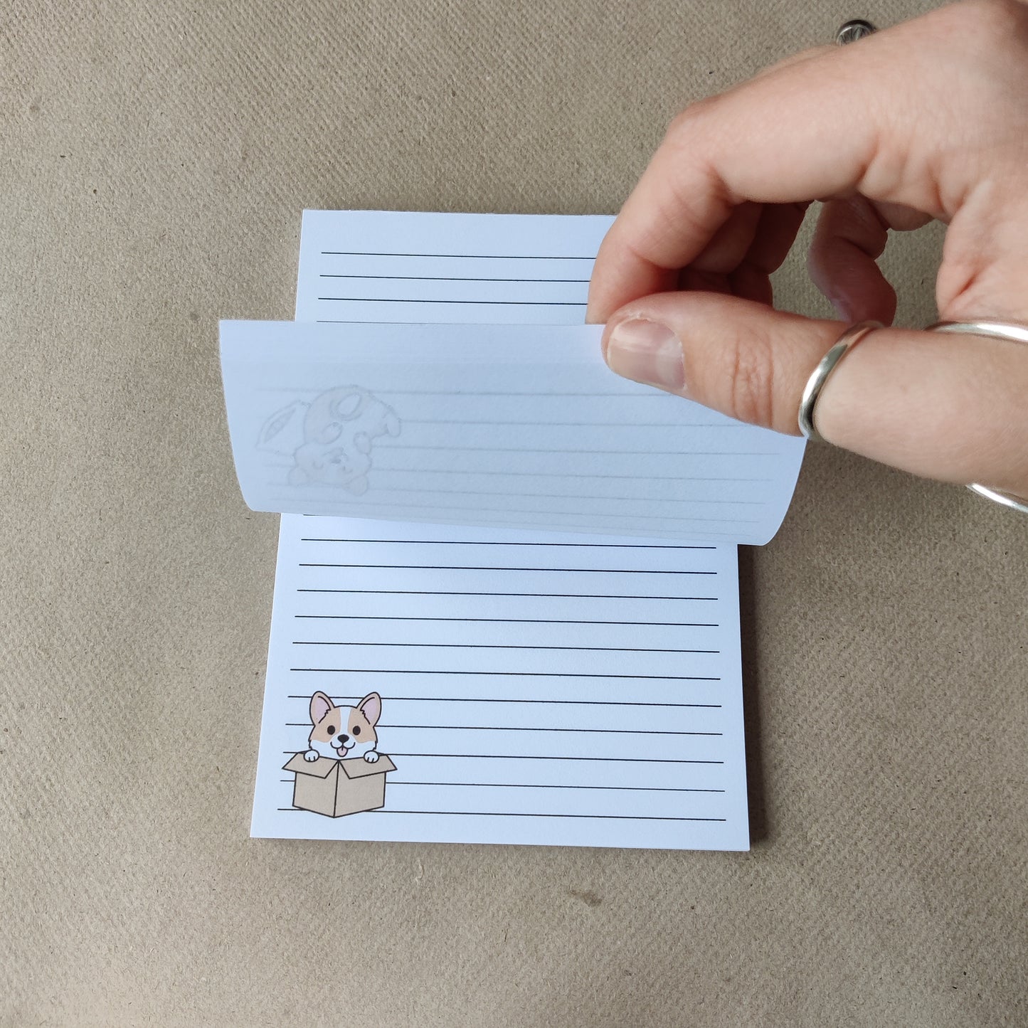 Corgi Notitieblok Gelinieerd A6