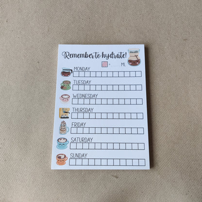 Remember to Hydrate Coffee Notitieblok A6