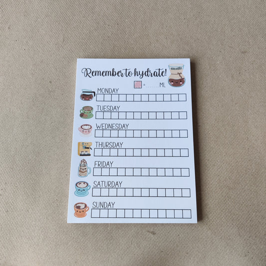 Remember to Hydrate Coffee Notitieblok A6