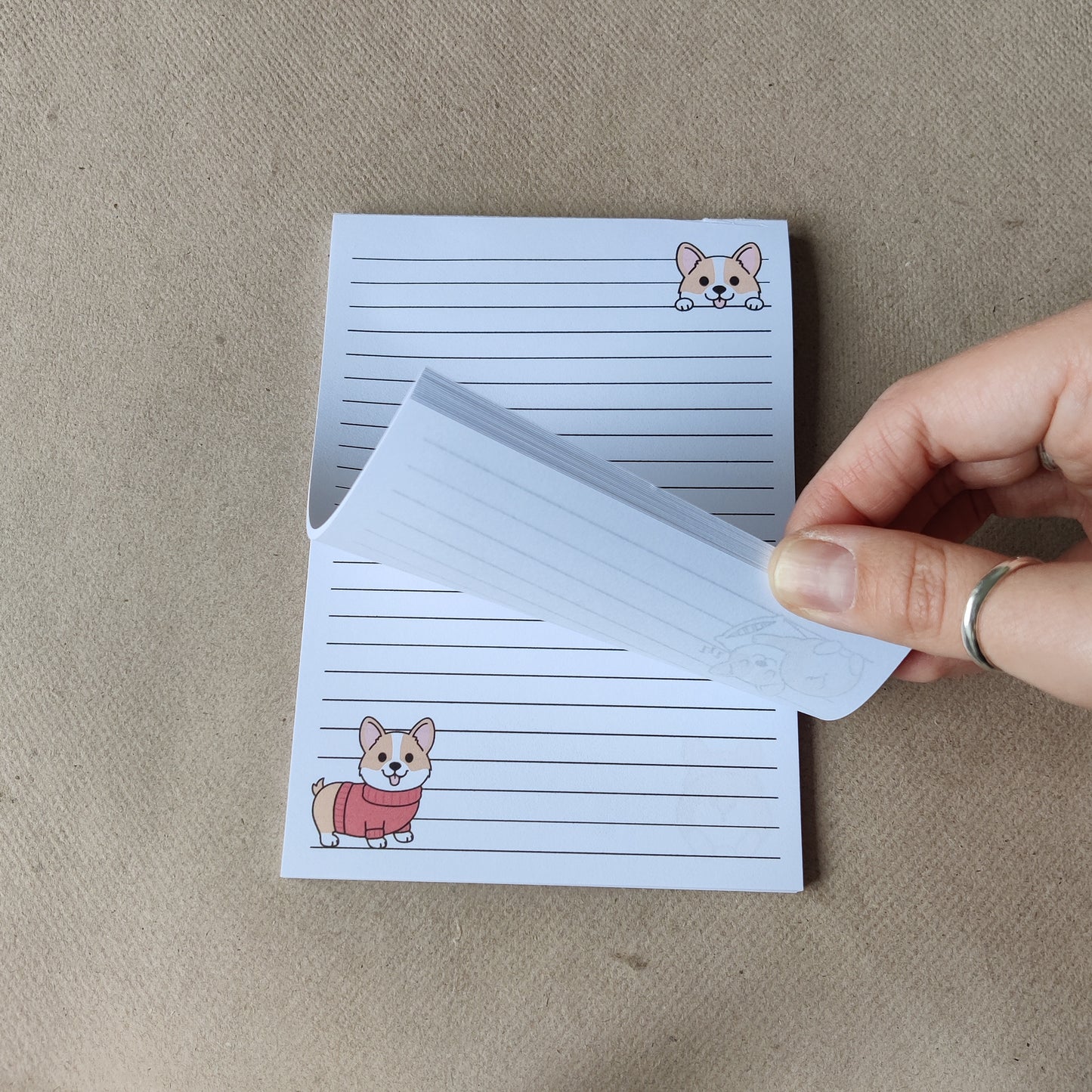 B-klasse Corgi Notitieblok Gelinieerd A6