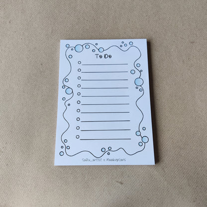 Notitieblok | Bubbles | To Do | A6 Afscheurbaar Kladblok