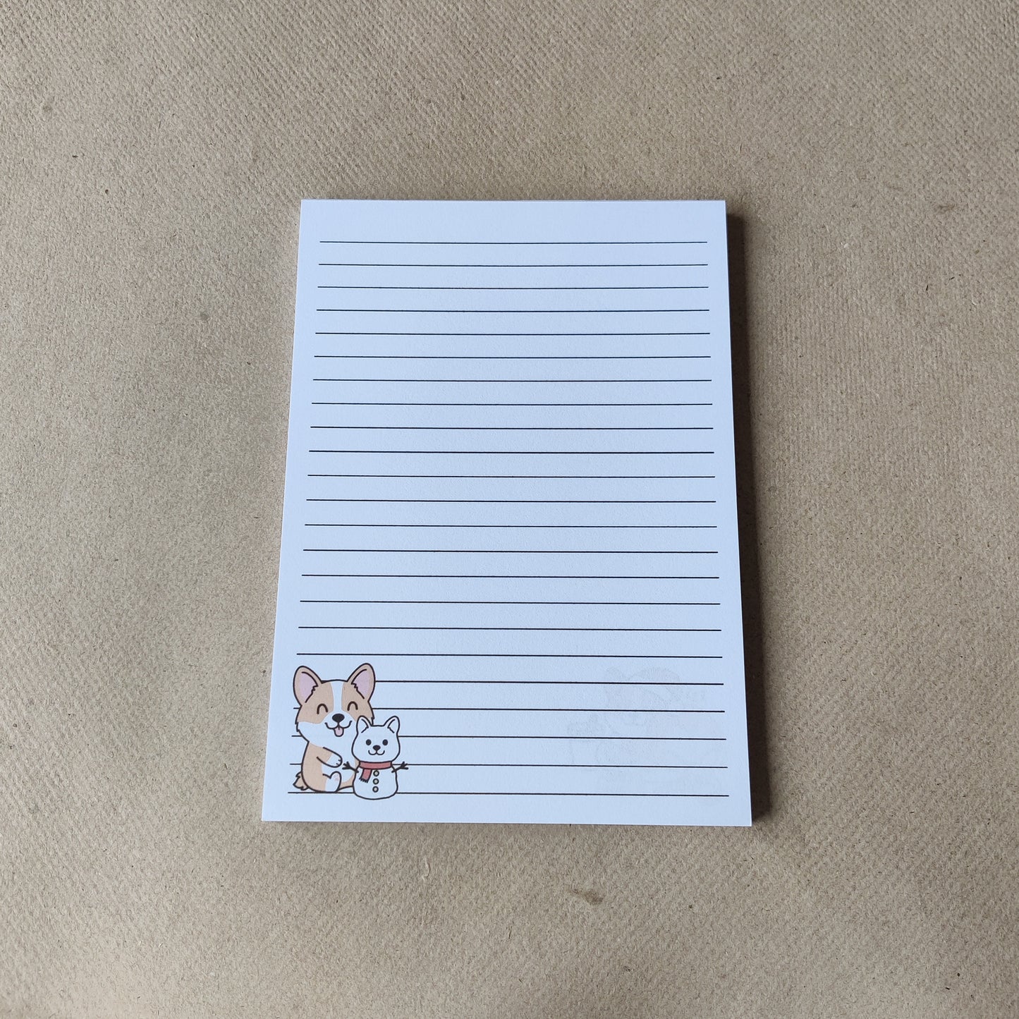 Kerst Corgi Notitieblok Gelinieerd A6 (oude versie)