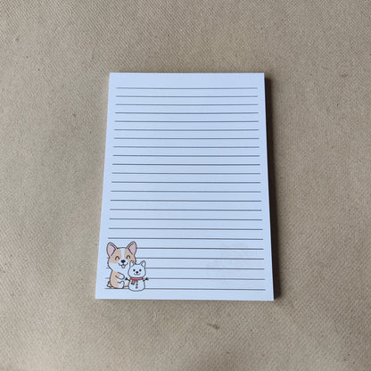 Kerst Corgi Notitieblok Gelinieerd A6 (oude versie)