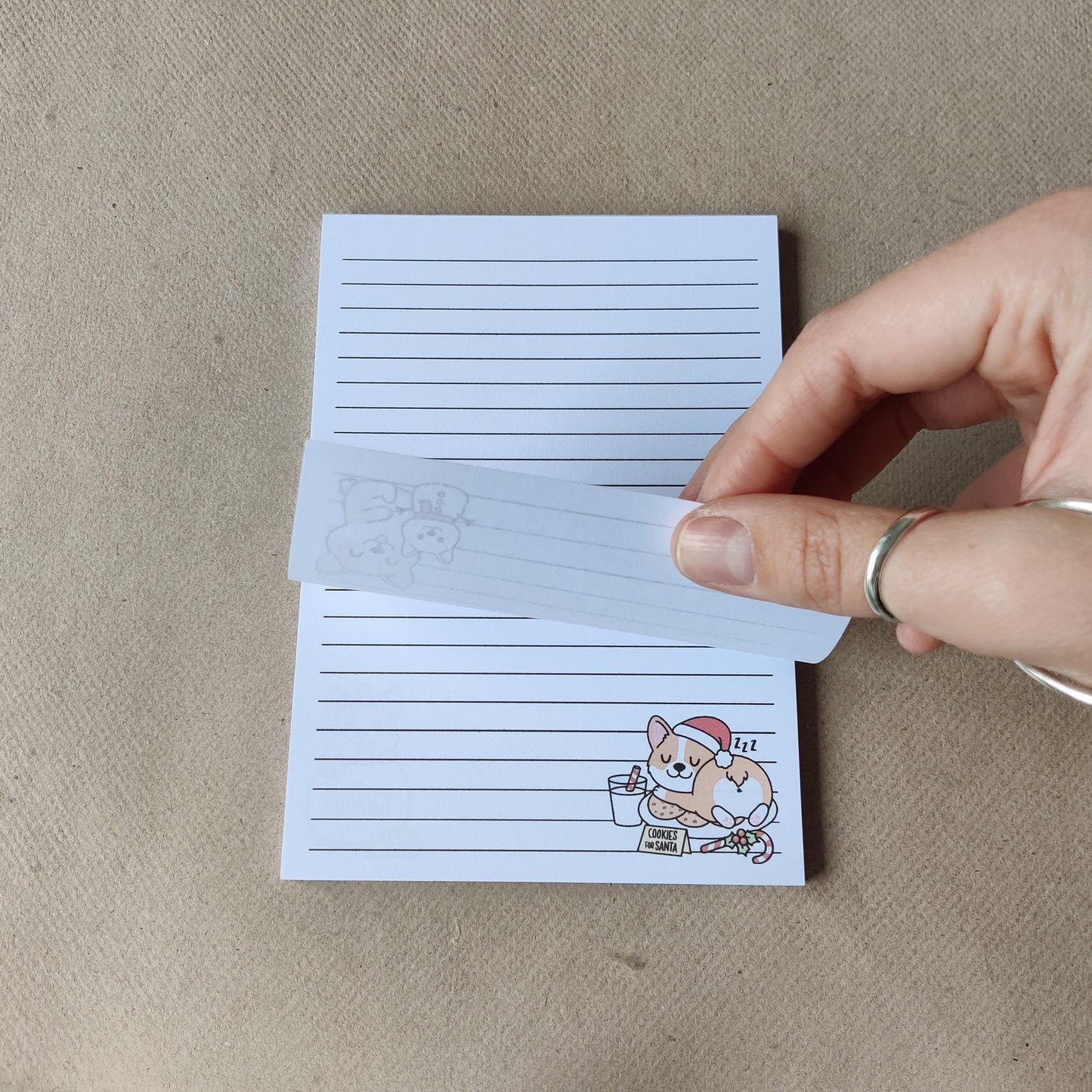 Kerst Corgi Notitieblok Gelinieerd A6 (oude versie)