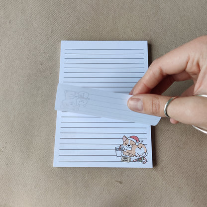 Kerst Corgi Notitieblok Gelinieerd A6 (oude versie)
