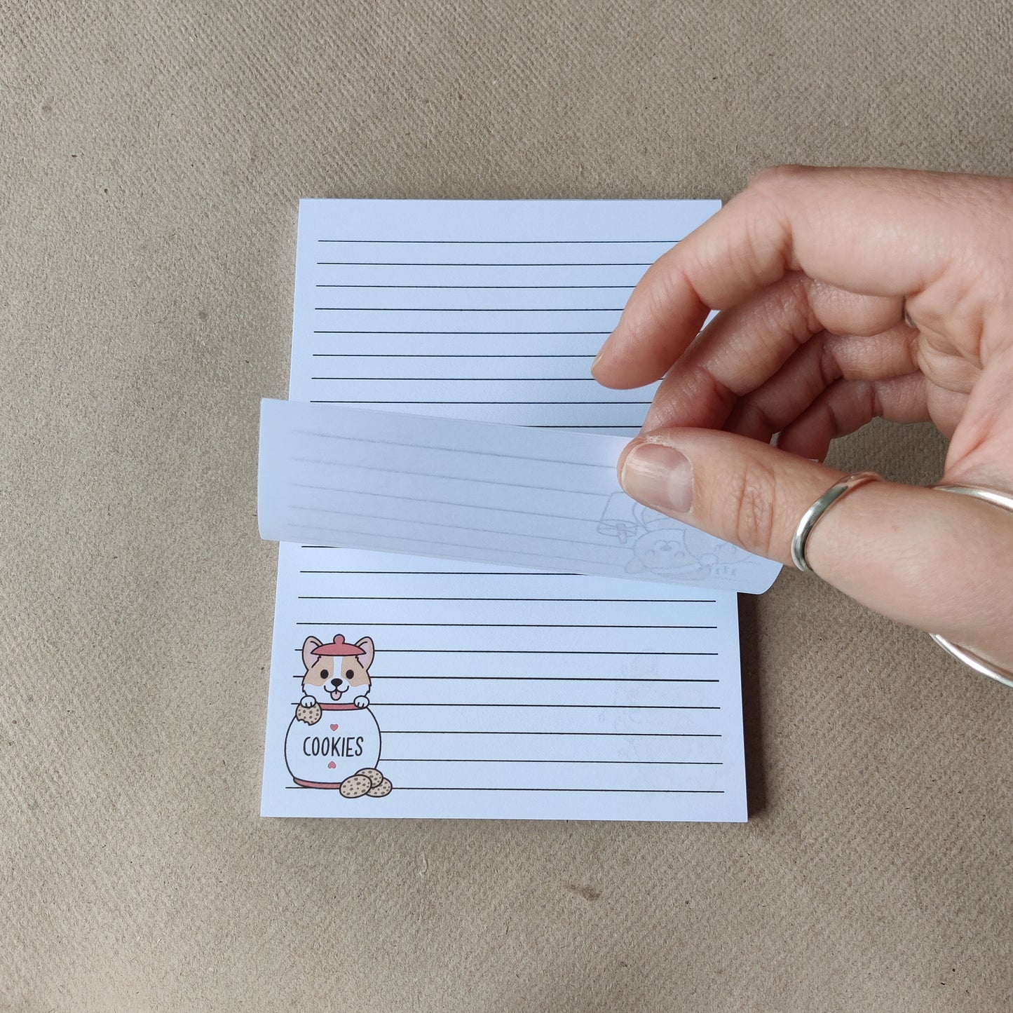 Kerst Corgi Notitieblok Gelinieerd A6 (oude versie)