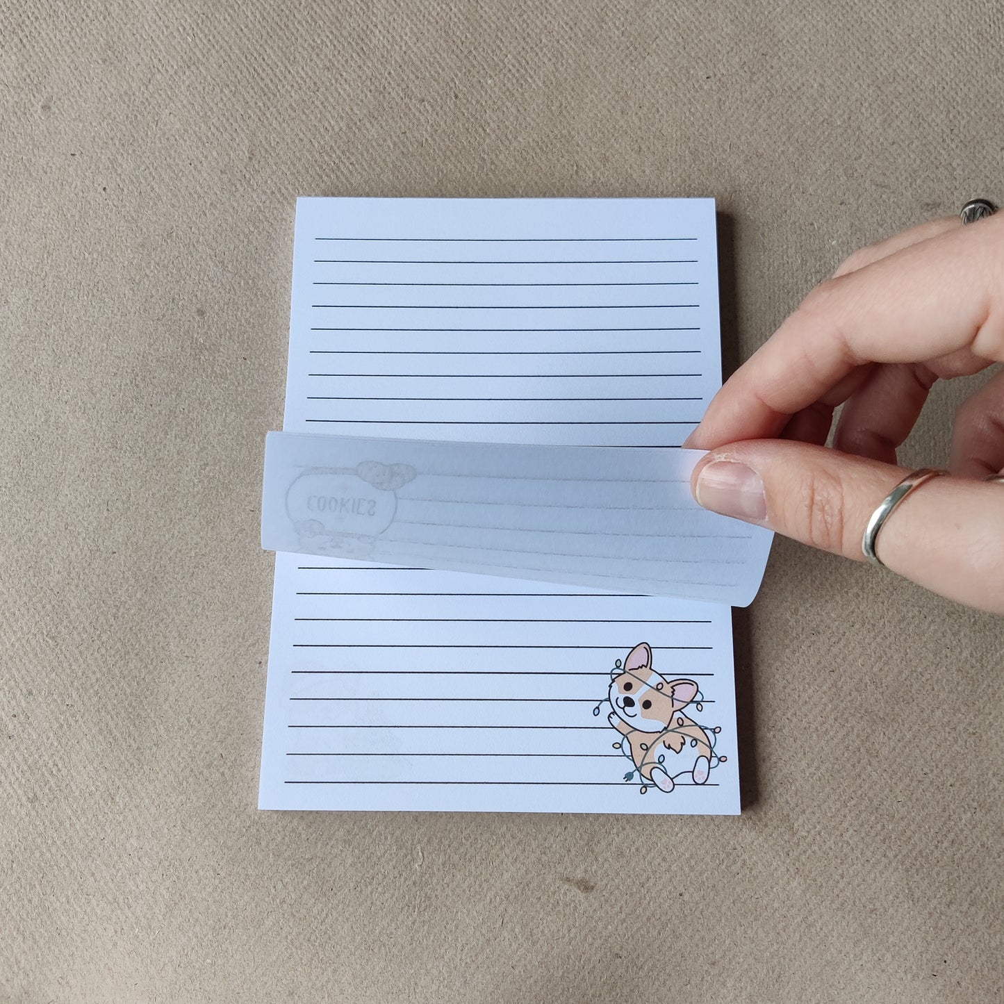 Kerst Corgi Notitieblok Gelinieerd A6 (oude versie)