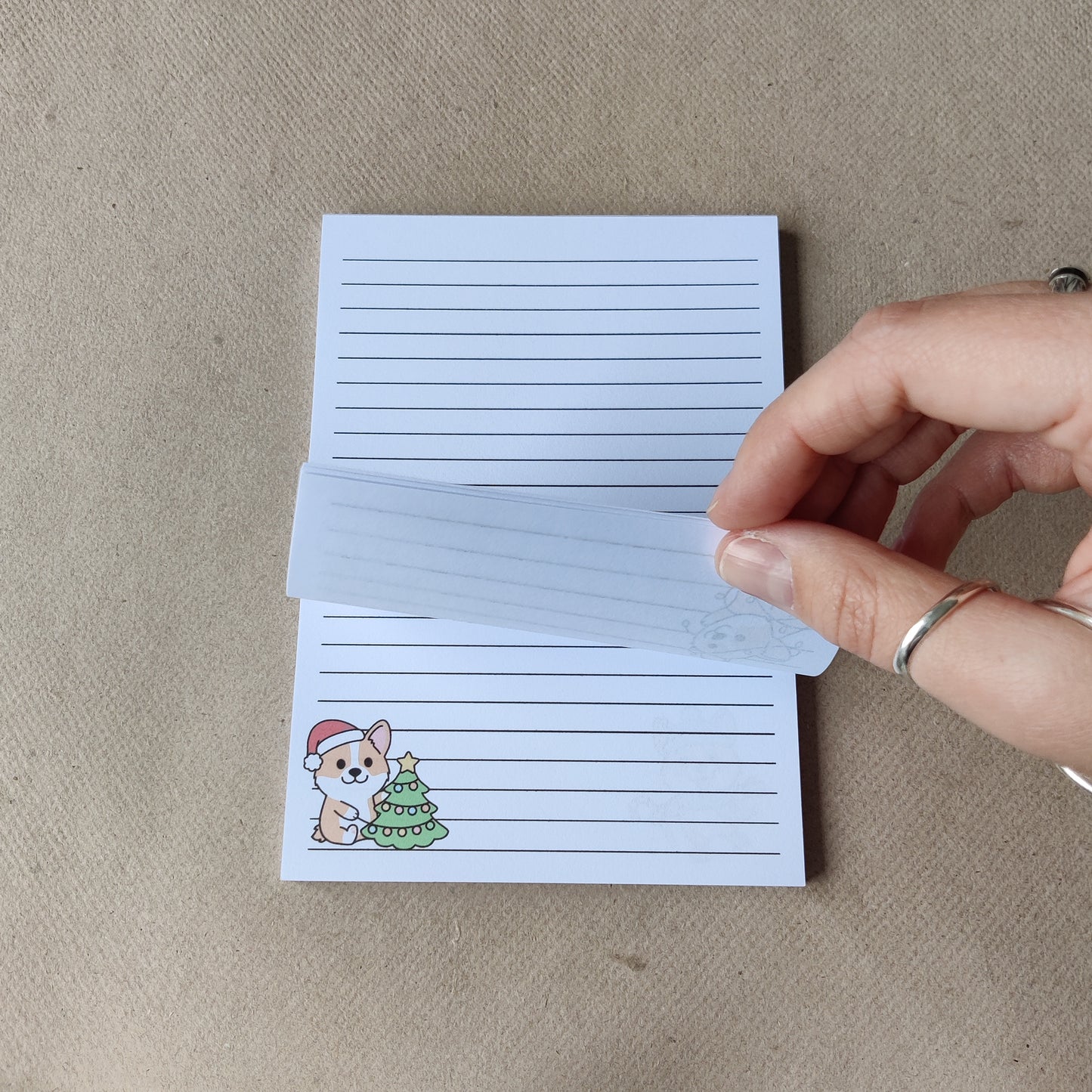 Kerst Corgi Notitieblok Gelinieerd A6 (oude versie)