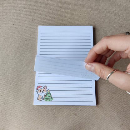 Kerst Corgi Notitieblok Gelinieerd A6 (oude versie)