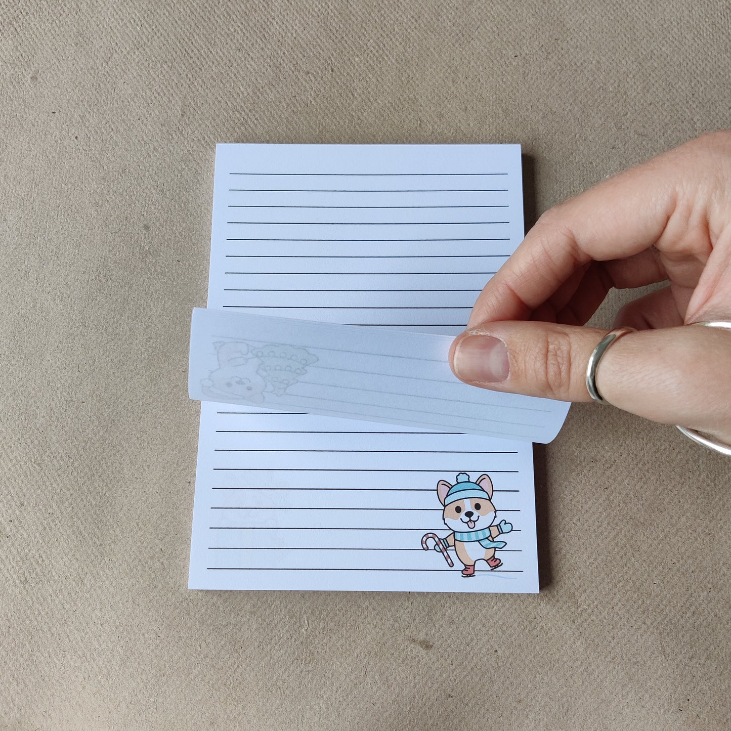 Kerst Corgi Notitieblok Gelinieerd A6 (oude versie)