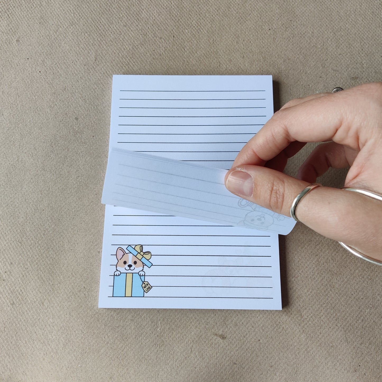 Kerst Corgi Notitieblok Gelinieerd A6 (oude versie)