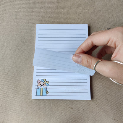 Kerst Corgi Notitieblok Gelinieerd A6 (oude versie)