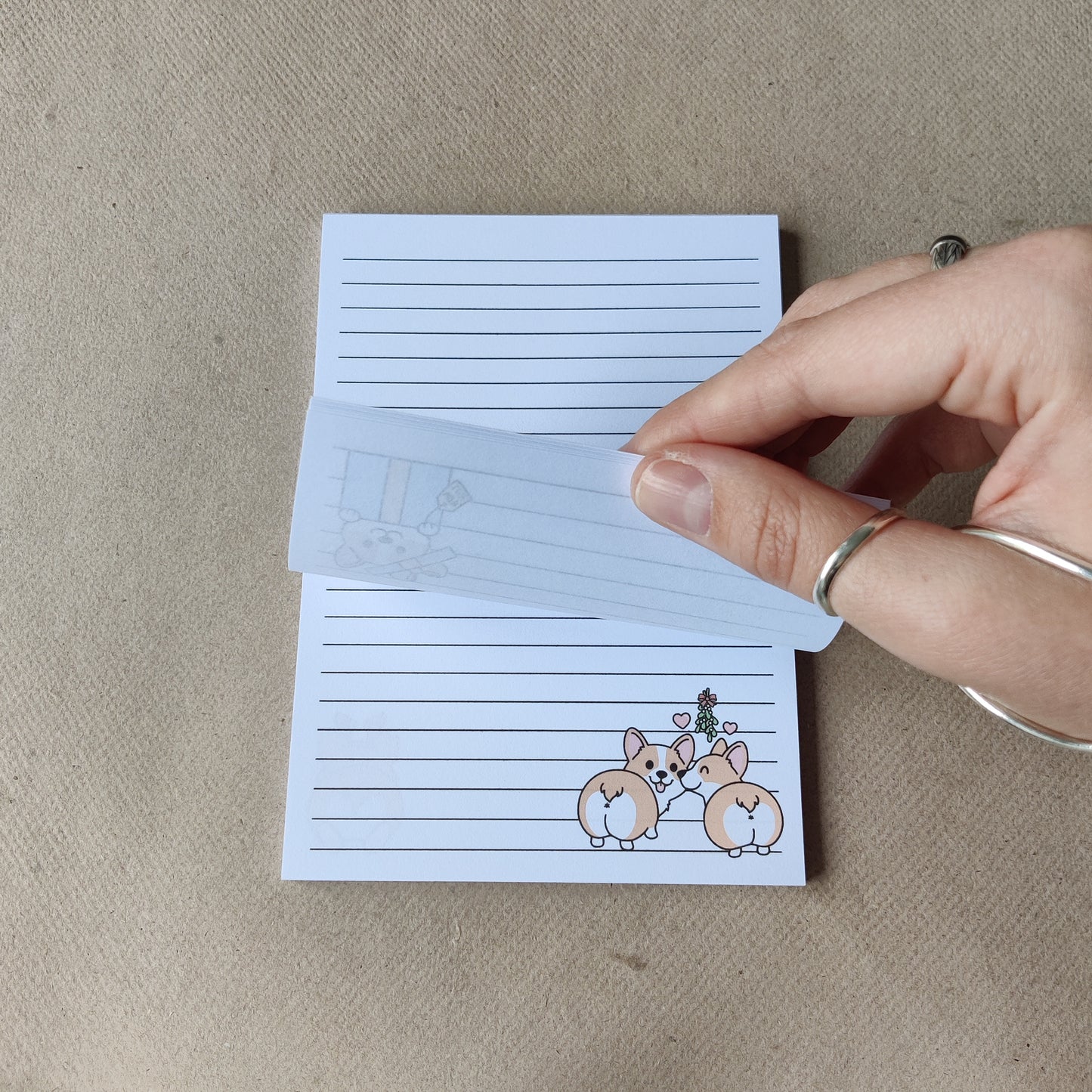 Kerst Corgi Notitieblok Gelinieerd A6 (oude versie)