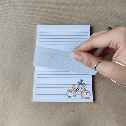 Kerst Corgi Notitieblok Gelinieerd A6 (oude versie)