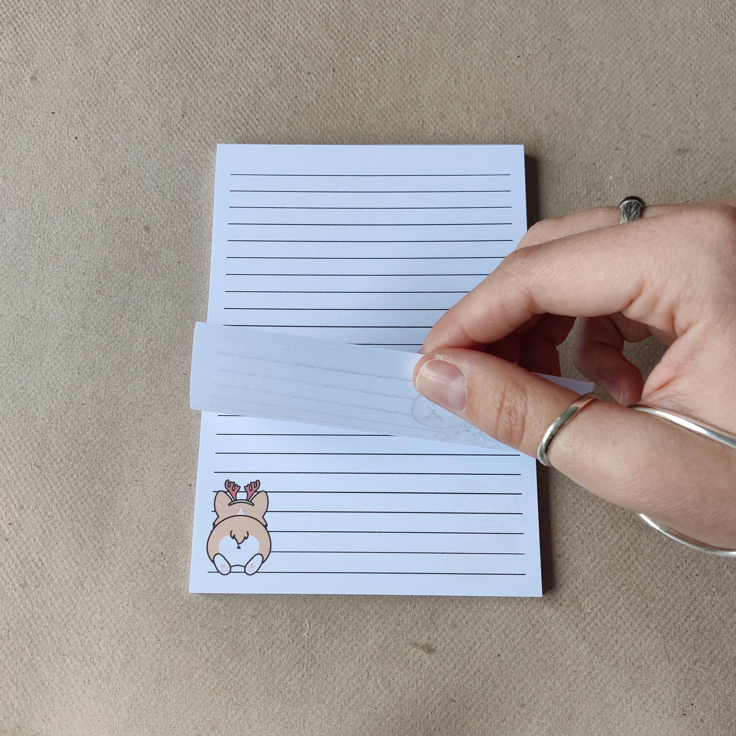 Kerst Corgi Notitieblok Gelinieerd A6 (oude versie)